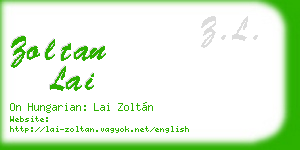 zoltan lai business card